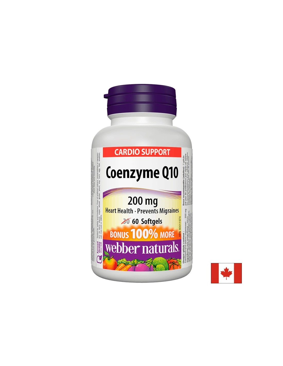 Coenzyme Q10 / Коензим Q10, 200 mg, 60 софтгел капсули - Feel You