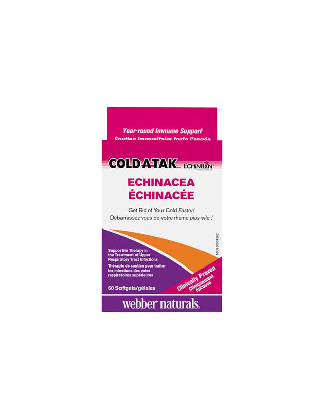 Cold-A-Tak® Ehinacea – Ехинацея, 250 mg – При настинка и грип, 60 софтгел капсули - Feel You
