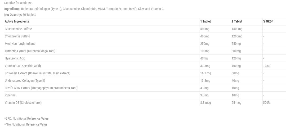 Collagen Bonafix Tablets | with Collagen Type II - 90 Таблетки - Feel You