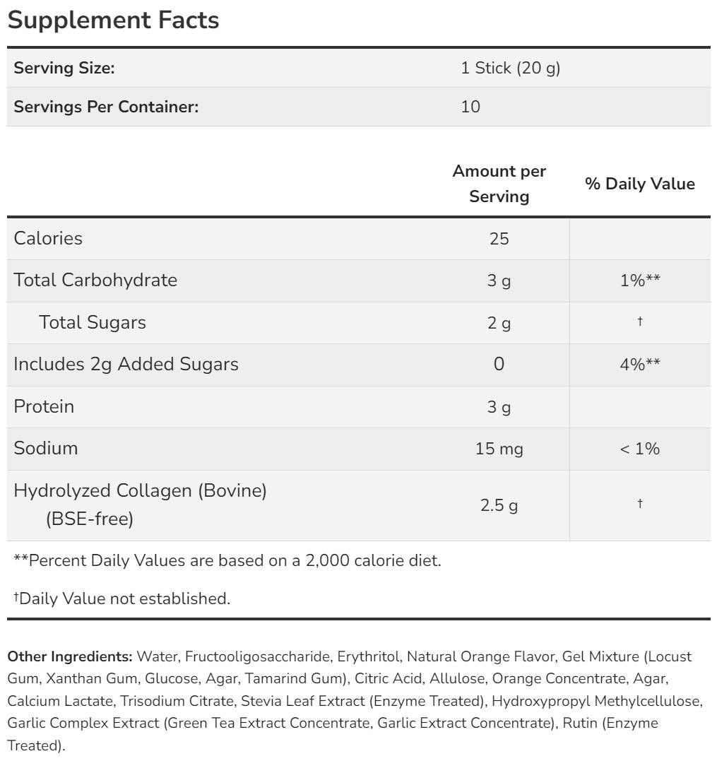 Collagen Jelly Beauty Complex - Jelly Sticks - 10 x 20 грама - Feel You