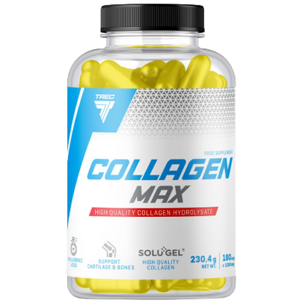 Collagen Max | Solugel® with Hyaluronic Acid & Vitamin C - 180 капсули - Feel You