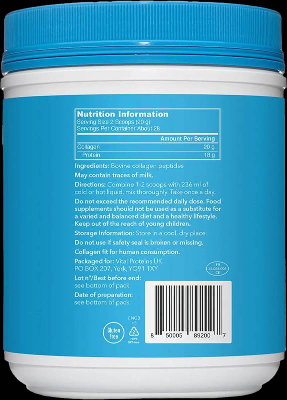 Collagen Peptides Original | Hair, Skin & Nails Support - 567 грама - Feel You