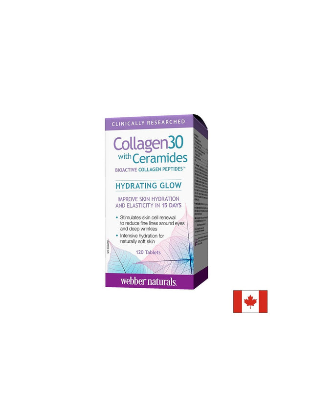 Collagen30® with Ceramides - Колаген + Серамиди, 120 таблетки Webber Naturals - Feel You