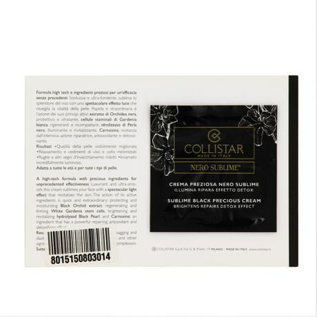 Collistar, Nero Sublime, Illuminating, Day, Cream, For Face, 3 ml *Sample - Feel You