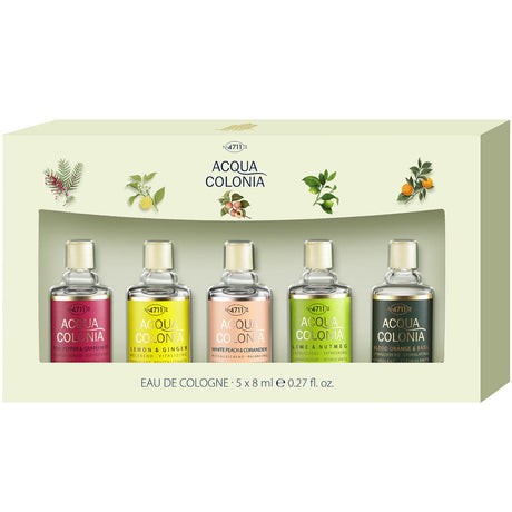 Set 4711: Acqua Colonia Lemon & Ginger, Eau De Cologne, Unisex, 8 ml + Acqua Colonia Lychee & White Mint, Eau De Cologne, Unisex, 8 ml + Acqua Colonia Lime & Nutmeg, Eau De Cologne, Unisex, 8 ml + Acqua Colonia Blood Orange & Basil, Eau De Cologne, Uni... - Feel You