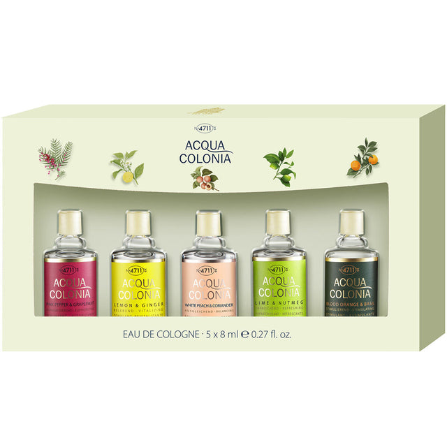 Set 4711: Acqua Colonia Lemon & Ginger, Eau De Cologne, Unisex, 8 ml + Acqua Colonia Lychee & White Mint, Eau De Cologne, Unisex, 8 ml + Acqua Colonia Lime & Nutmeg, Eau De Cologne, Unisex, 8 ml + Acqua Colonia Blood Orange & Basil, Eau De Cologne, Uni... - Feel You