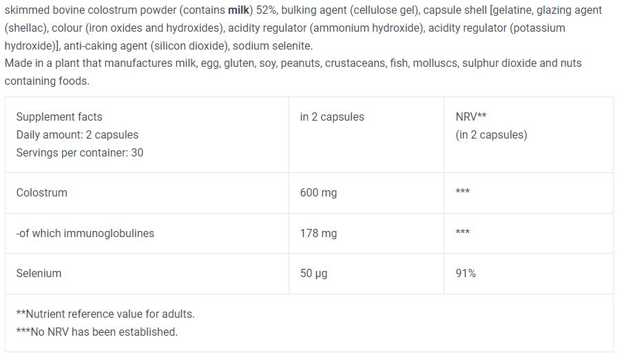Colostrum / 60 Caps - Feel You