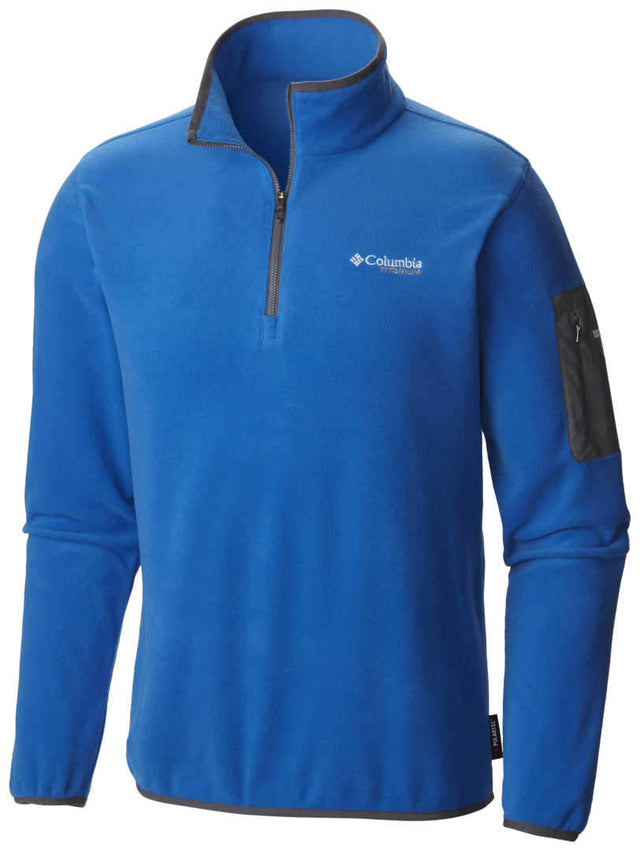 Columbia, Titan Pass 1.0, Half Zip, Sports Men Synthetic Pullover, Supe Blue, XXL - Feel You