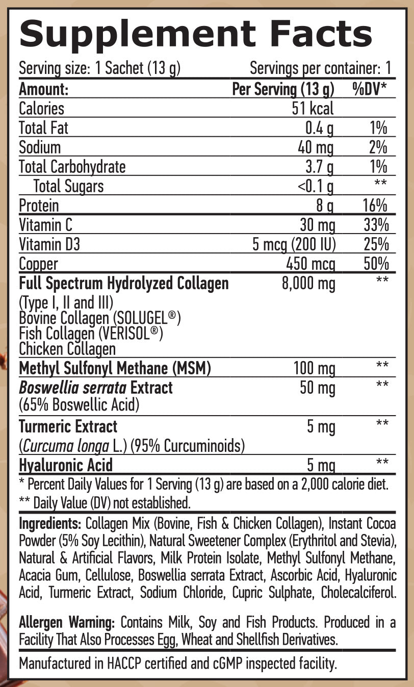 Complete Collagen Types I, II & III / SOLUGEL® & VERISOL® / Sachet - 0.013 kg - Feel You