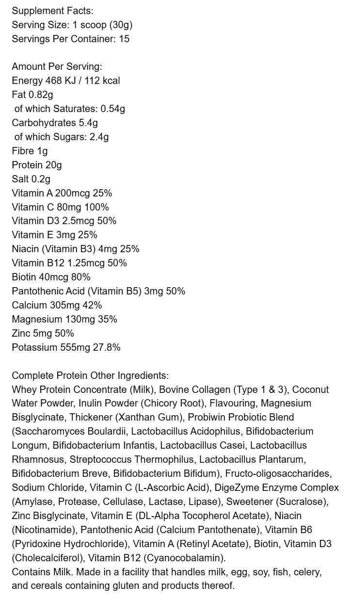 Complete Protein | with Collagen, Magnesium & Probiotics - 450 грама - Feel You