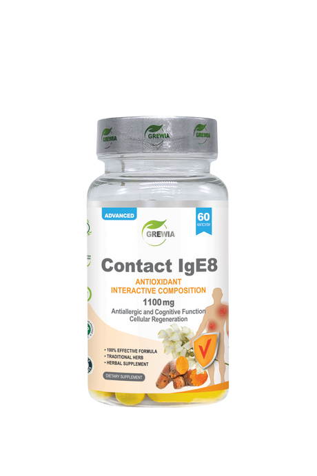 Contact IgE8 Antioxidant Composition Herbal Supplement 1100 mg Daily Dose – 60 Caps. - Feel You