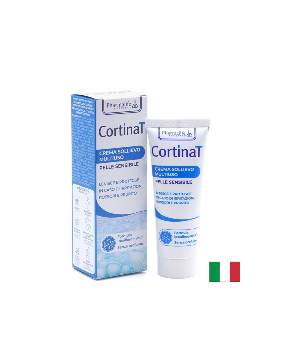 Успокояващ крем с глициретинова киселина + алантоин – За чувствителна и раздразнена кожа, CortinaT, 75 ml - Feel You