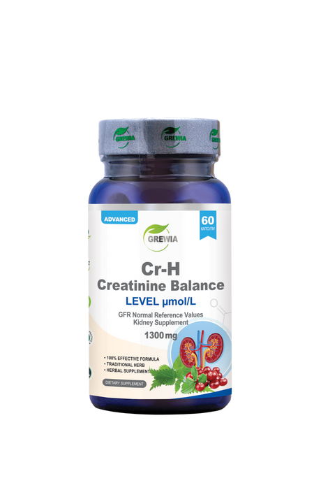 Cr-H Creatinine Balance GFR Normal Reference Values Kidney Supplement – 1300 mg, 60 Caps. - Feel You