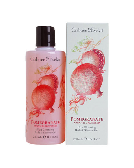 Crabtree & Evelyn, Pomegranate, Argan & Grapeseed, Cleansing, Shower Gel, For All Skin Types, 250 ml - Feel You