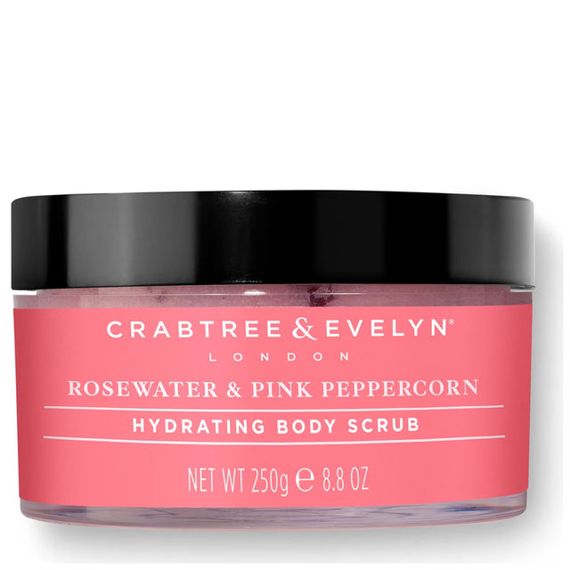 Crabtree & Evelyn, Rosewater & Pink Peppercorn, Hydrating, Body Scrub, 220 g - Feel You