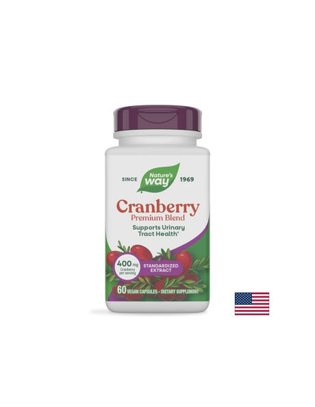 Червена боровинка CranRx 400 mg + Витамин C 30 mg – При повтарящи се уринарни инфекции, 60 веган капсули - Feel You