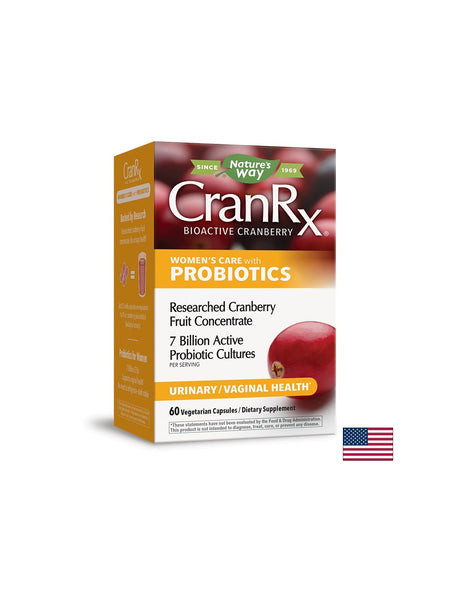 CranRx® Women`s Care with probiotics с червена боровинка + 7 млрд. акт. пробиотици х 60 капсули Nature’s Way - Feel You
