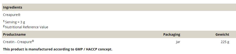 Creatine Creapure® - 225 грама - Feel You