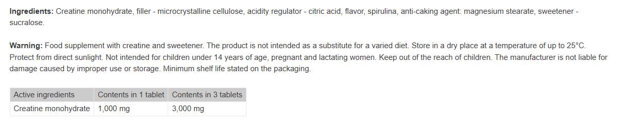 Creatine MAXX 1000 | Chewable - 240 Таблетки - Feel You