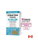 Пробиотик - Critical Care Probiotic, 55 млрд. активни пробиотици, 9 щама формула, 30 V-капсули Natural Factors - Feel You