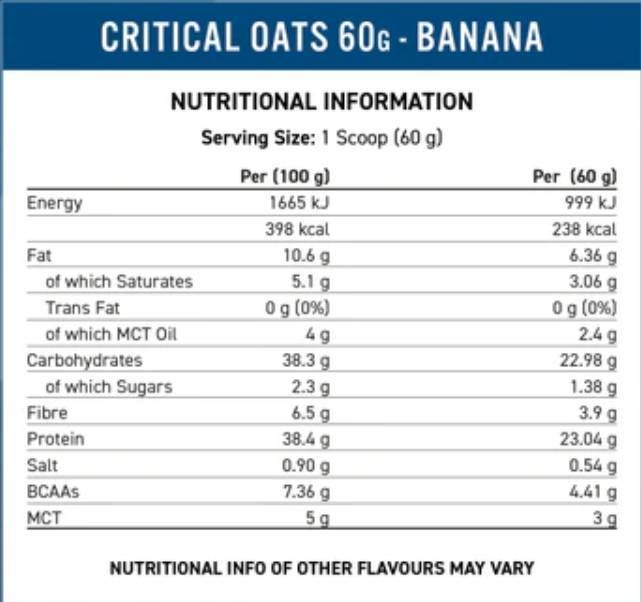 Critical Oats | Protein Porridge Powder - 600 грама - Feel You