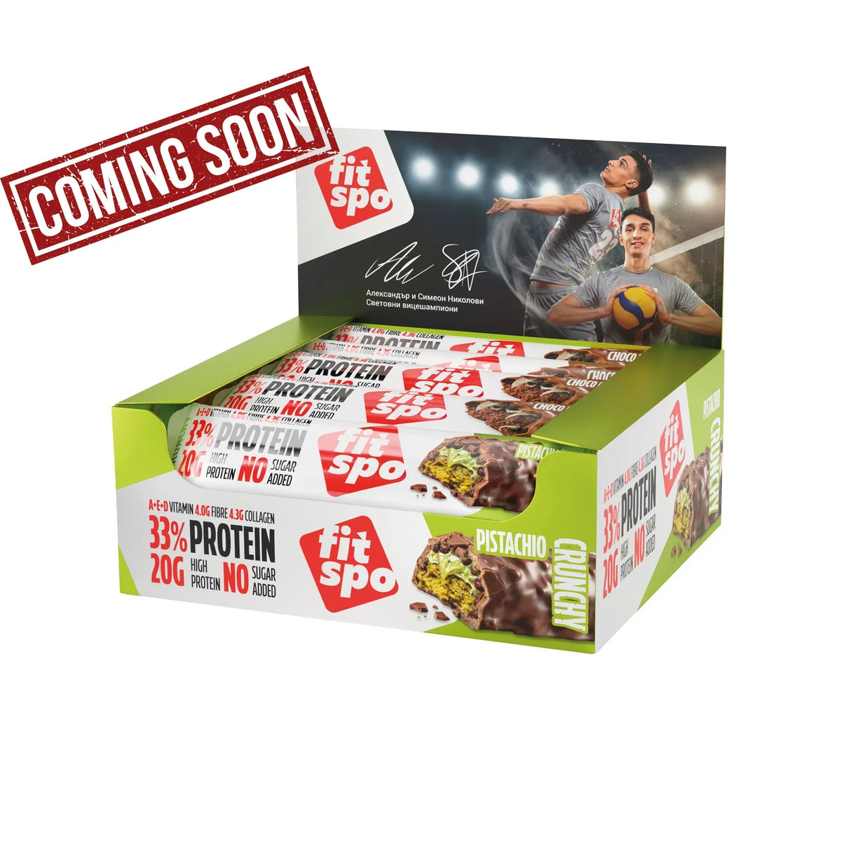 Crunchy Protein Bar Пистачио 33% Протеин /12 x 60 г/ - Feel You
