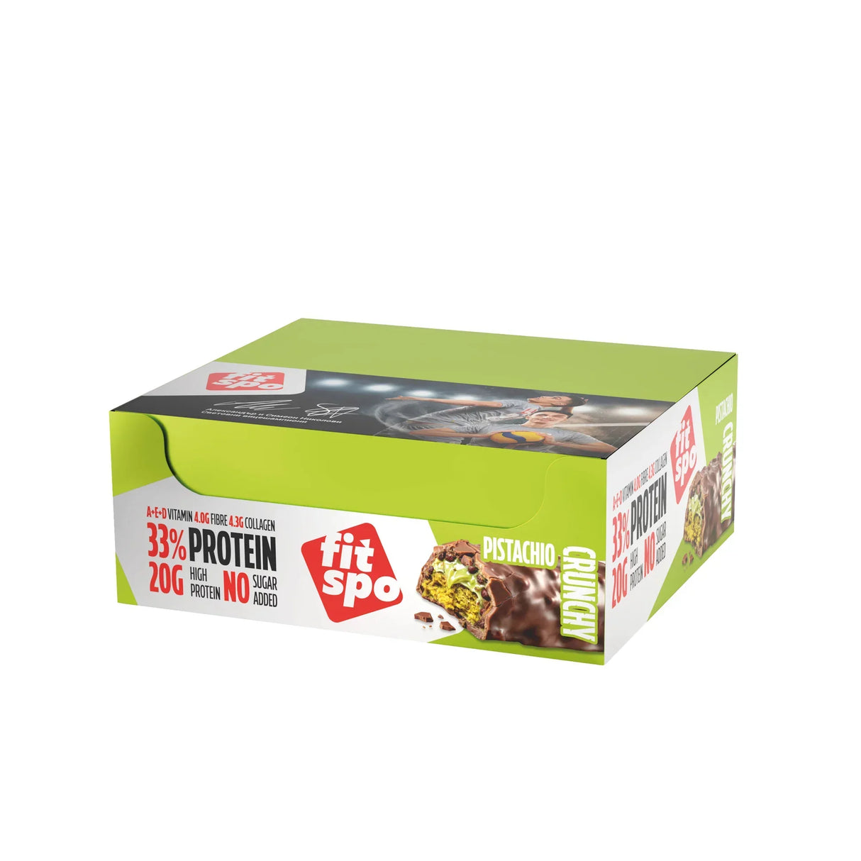 Crunchy Protein Bar Пистачио 33% Протеин /12 x 60 г/ - Feel You