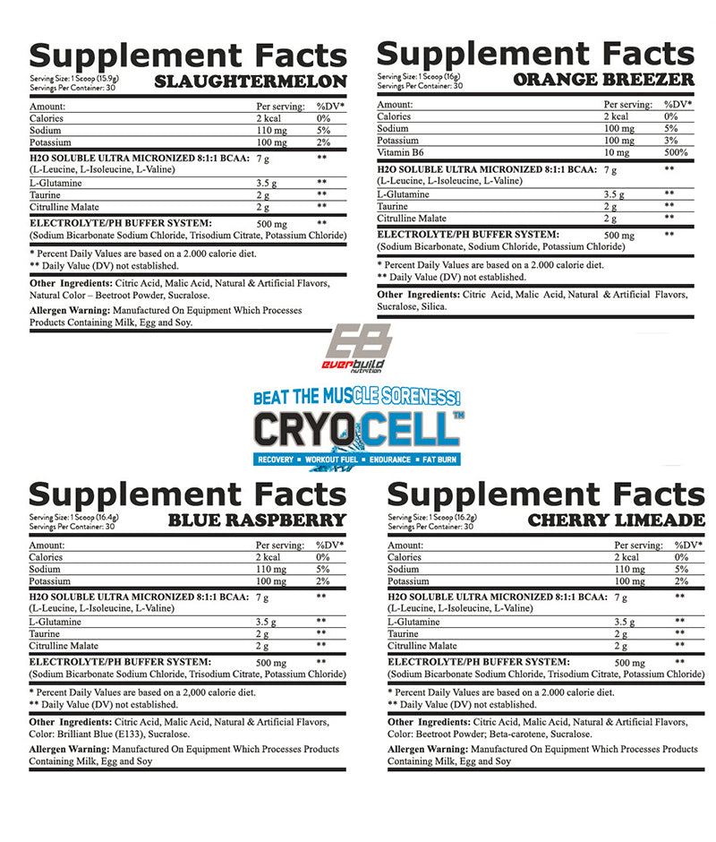Cryo Cell BCAA 8:1:1 / 30 serv. - 0.486 KG - Feel You