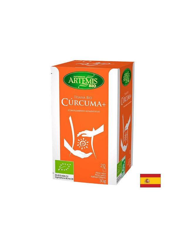 Curcuma+, BIO/ Kуркума + джинджифил, женско биле и черен пипер, 20 филтърни пакетчета - Feel You