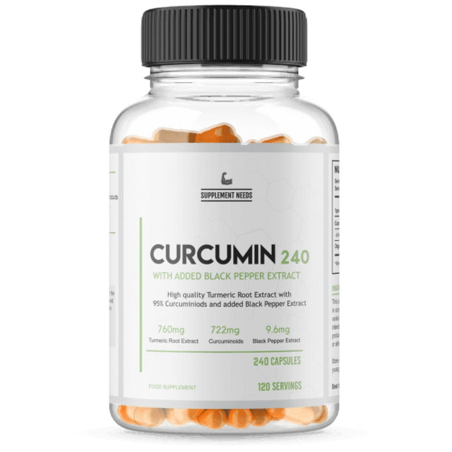 Curcumin & Black Pepper Extract - 240 капсули - Feel You