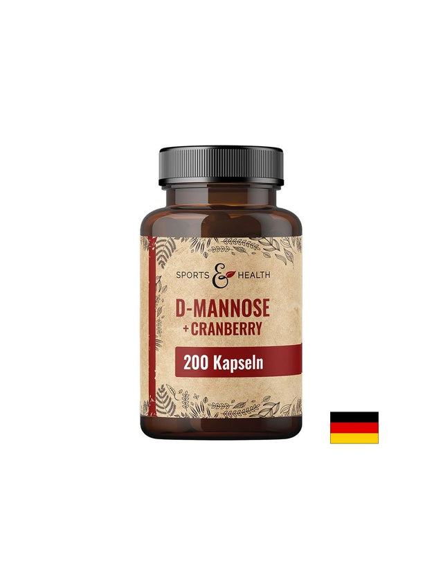 D-маноза 500 mg + Червена боровинка 500 mg – Здрав уринарен тракт, 200 капсули - Feel You