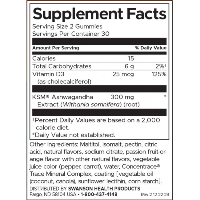 Ашваганда и витамин D дъвчащи таблетки – маракуя и портокал - 60 дъвчащи таблетки - Feel You