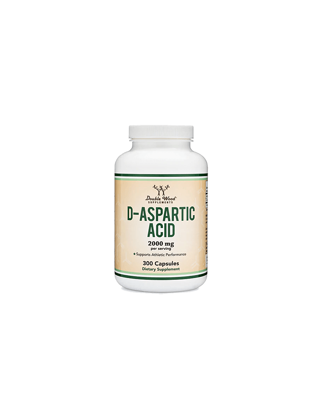 D-Aspartic Acid/ D-Аспарагинова киселина, 2000 mg, 300 капсули Double Wood - Feel You