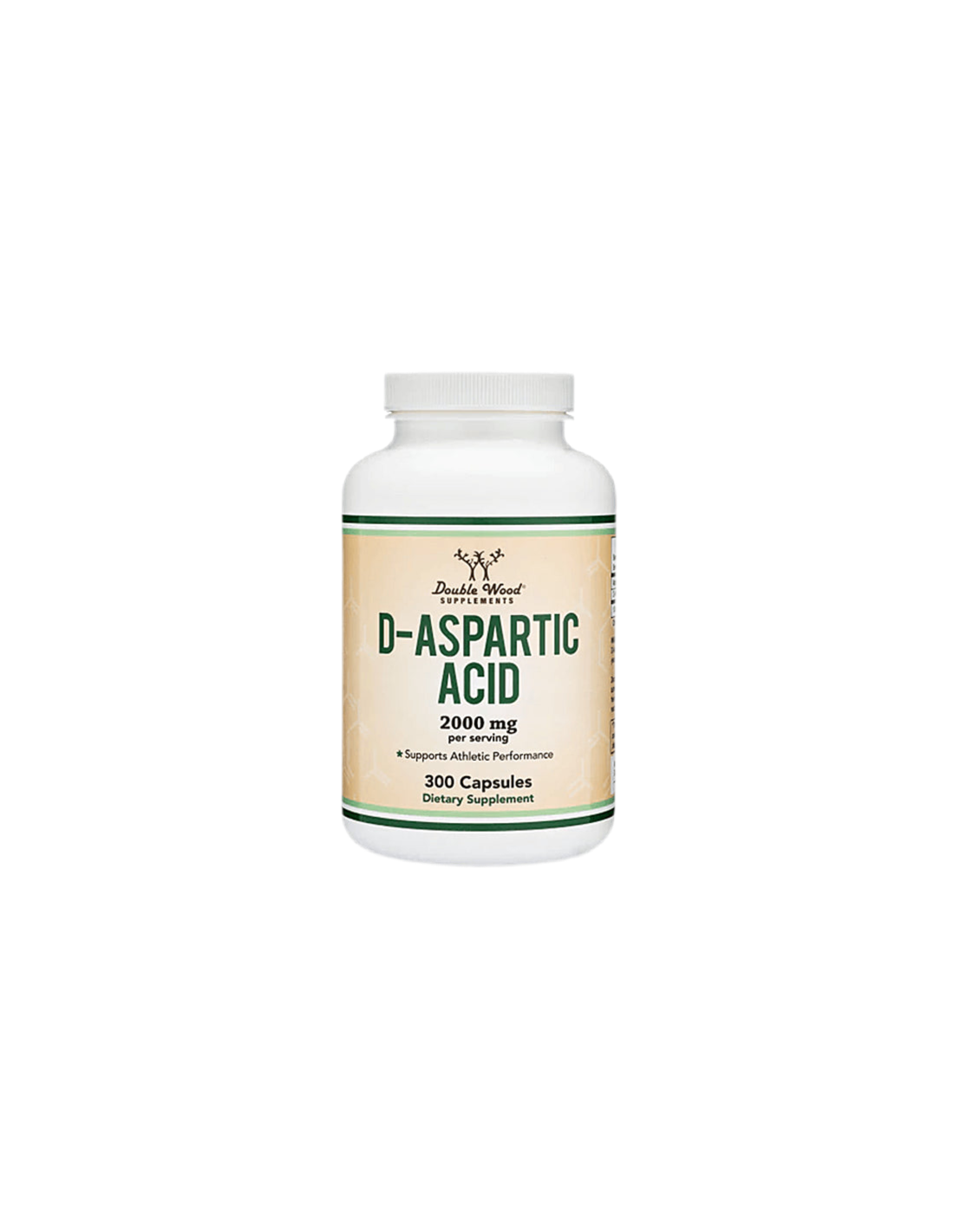 D-Aspartic Acid/ D-Аспарагинова киселина, 2000 mg, 300 капсули Double Wood - Feel You