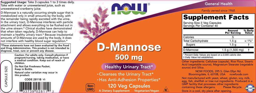 D-Mannose 500 mg - 240 капсули - Feel You