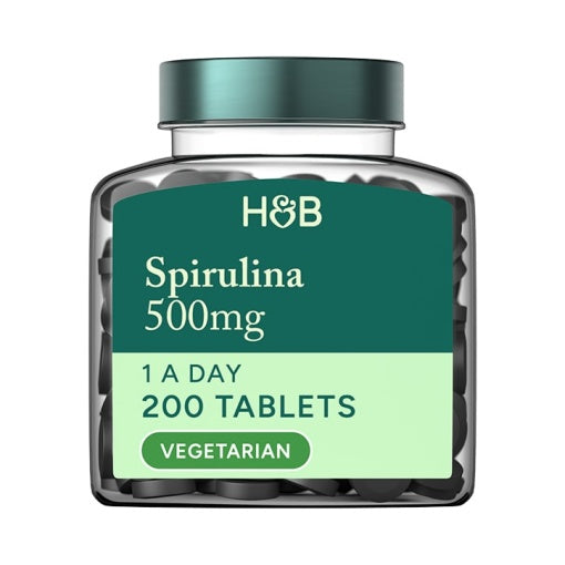 Спирулина (Spirulina) 500мг 200 таблетки, H&B