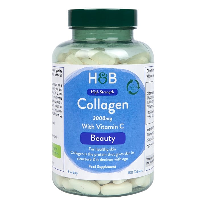 Телешки хидролизиран колаген (Bovine Collagen) 1000мг 180 таблетки, H&B