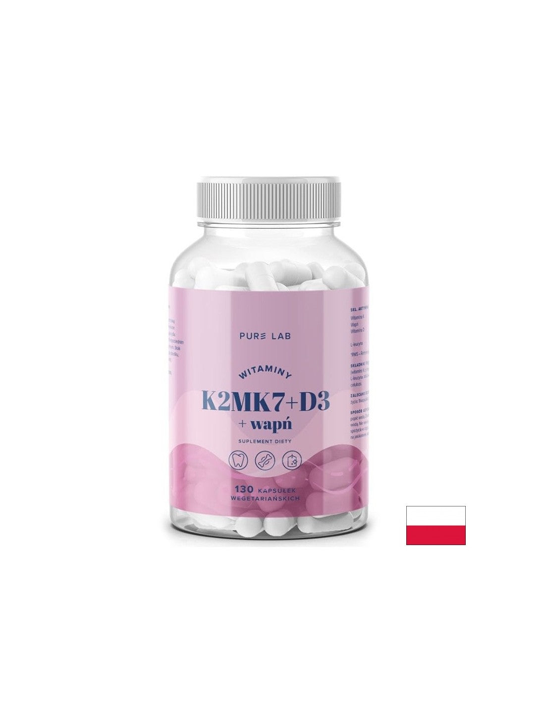 Витамин D3 1000 IU + K2 37.5µg и Калций– Здрави кости и зъби, 130 капсули - Feel You