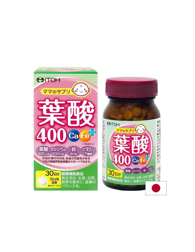 Фолиева киселина + калций, желязо, витамин D3 и В-комплекс – жизненост, хемопоеза и подкрепа за женския организъм, 120 таблетки - Feel You