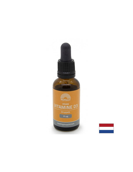 Грижа за костите - Витамин D3 Веган, 25 µg х 25 ml капки - Feel You