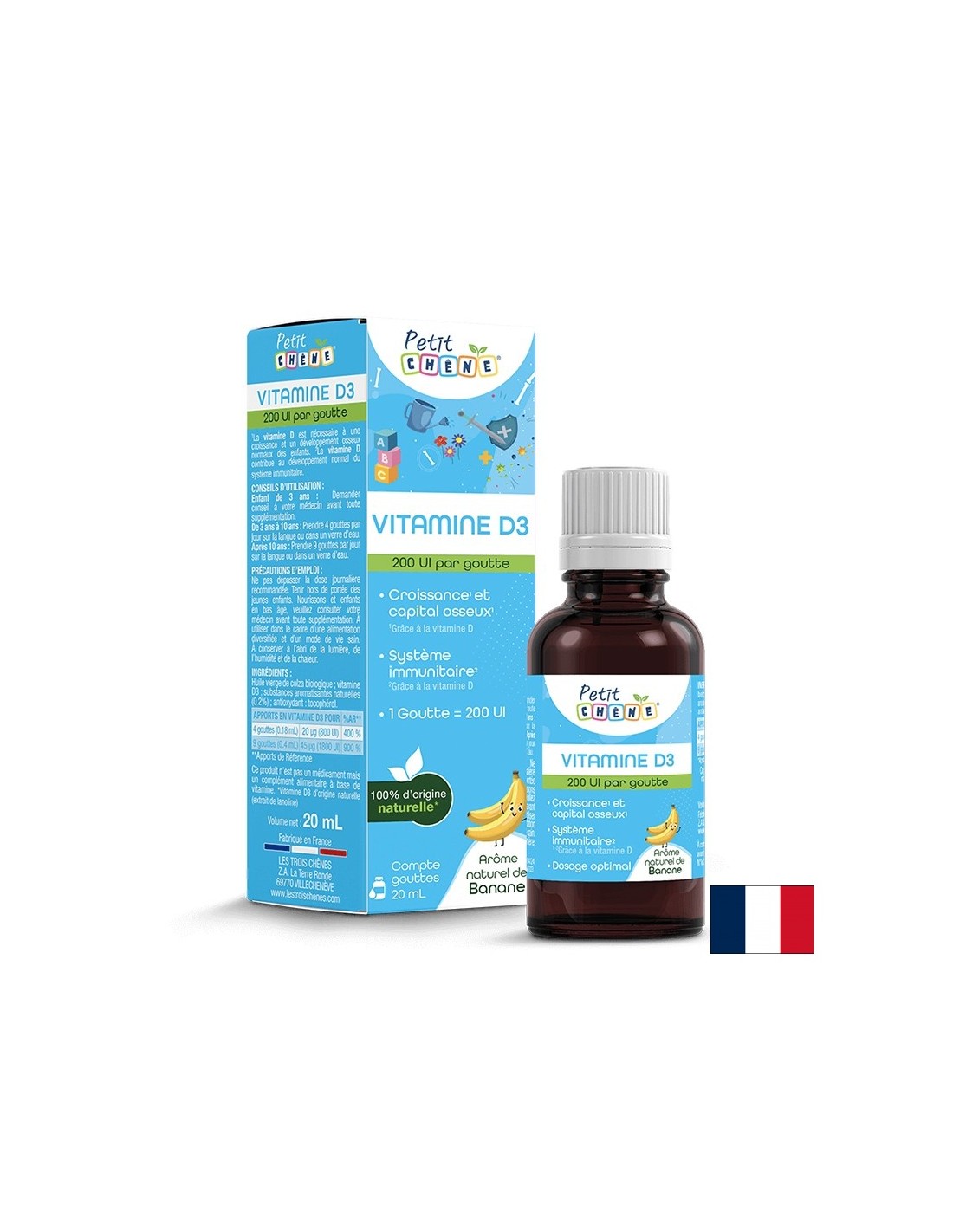 Витамин D3 5 µg – Кости и имунитет за деца, 20 ml капки - Feel You
