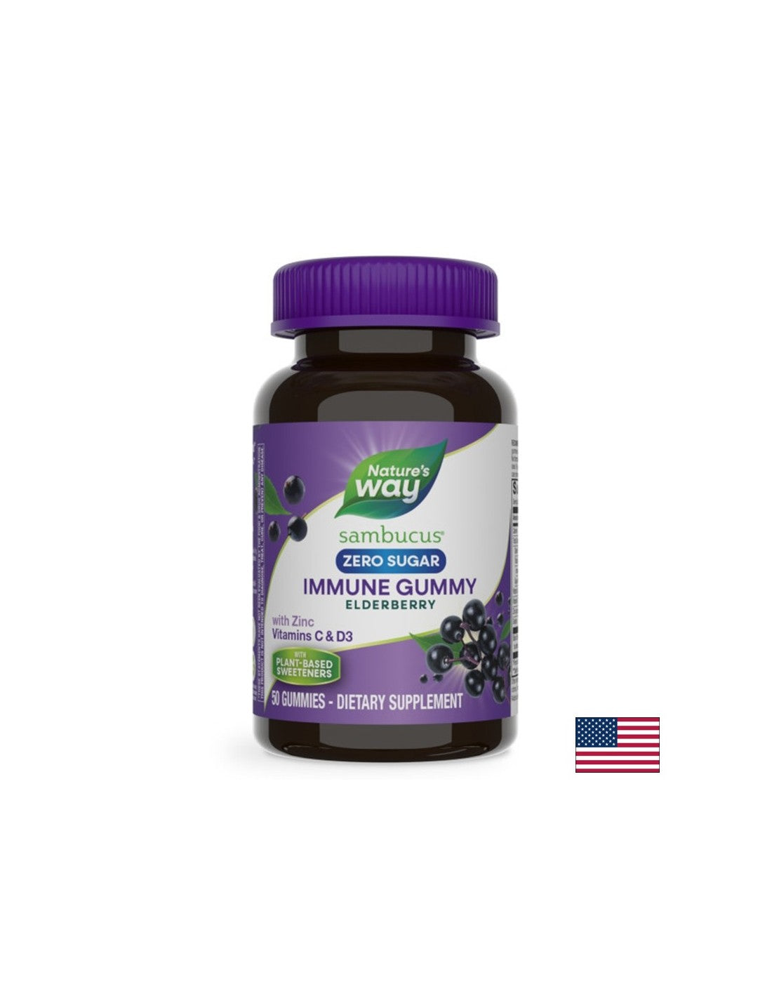 Самбукус Имун гъми (с витамин С, D3 и цинк), 50 желирани таблетки (без захар) - Feel You