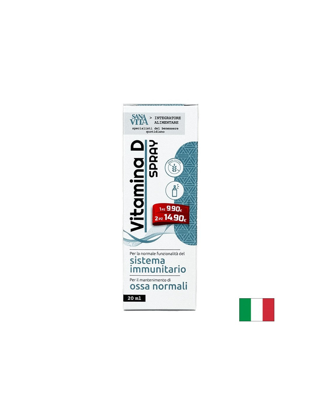 Имунитет - Витамин D3, 500 IU/ 12.5 µg, орален спрей х 20 ml - Feel You