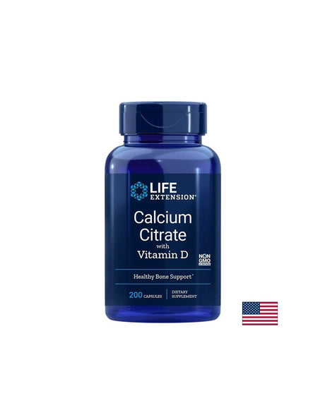 Калций (цитрат) + Витамин D3 - Calcium Citrate with Vitamin D3, 200 капсули - Feel You