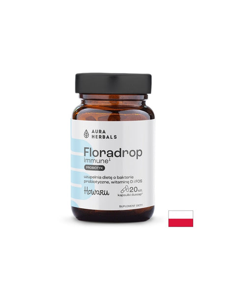 Пробиотик + Витамин D3 Floradrop Имунитет и здраве на червата 10 млрд. CFU, 20 капсули - Feel You