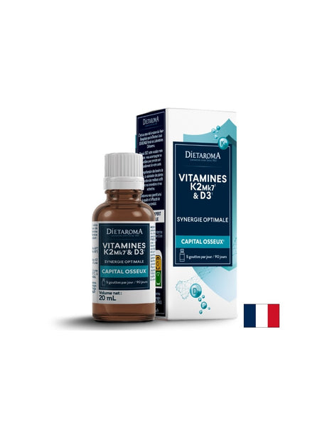 Грижа за костите - Витамин D3+ K2, 20 ml капки - Feel You