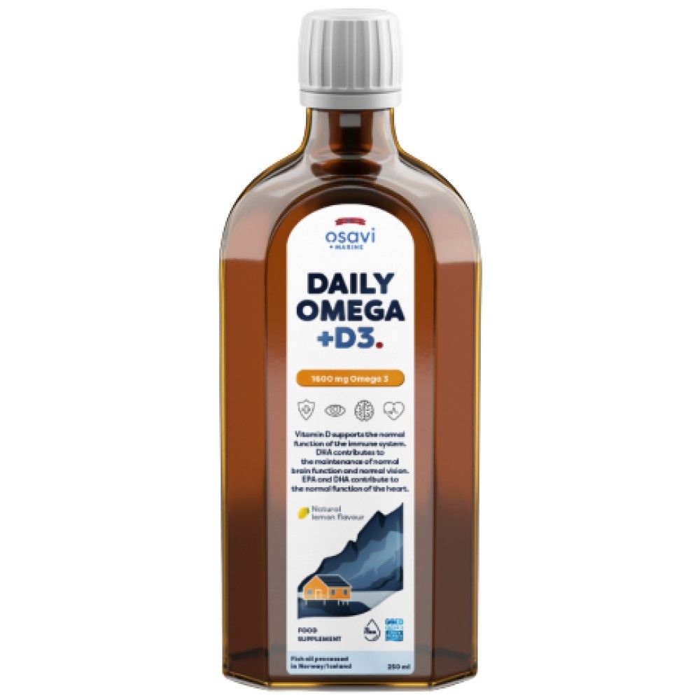 Daily Omega + D3 Liquid | Natural Lemon Flavored - 250 мл - Feel You