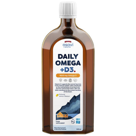 Daily Omega + D3 Liquid | Natural Lemon Flavored - 500 мл - Feel You
