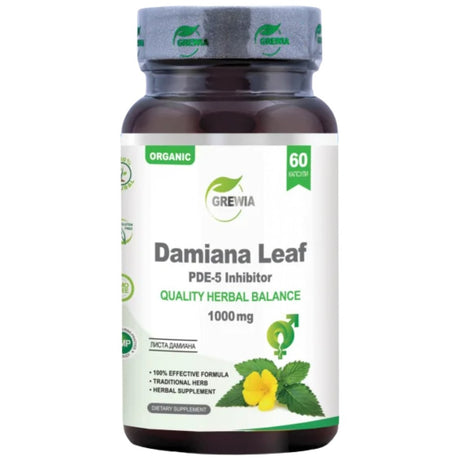 Damiana Leaf PDE-5 Inhibitor 1000 mg - 60 капсули - Feel You