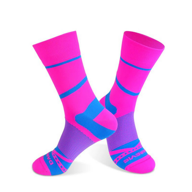 Darevie, Darevie, Long, Textile Socks, Pink/Blue, DVA013, Unisex - Feel You